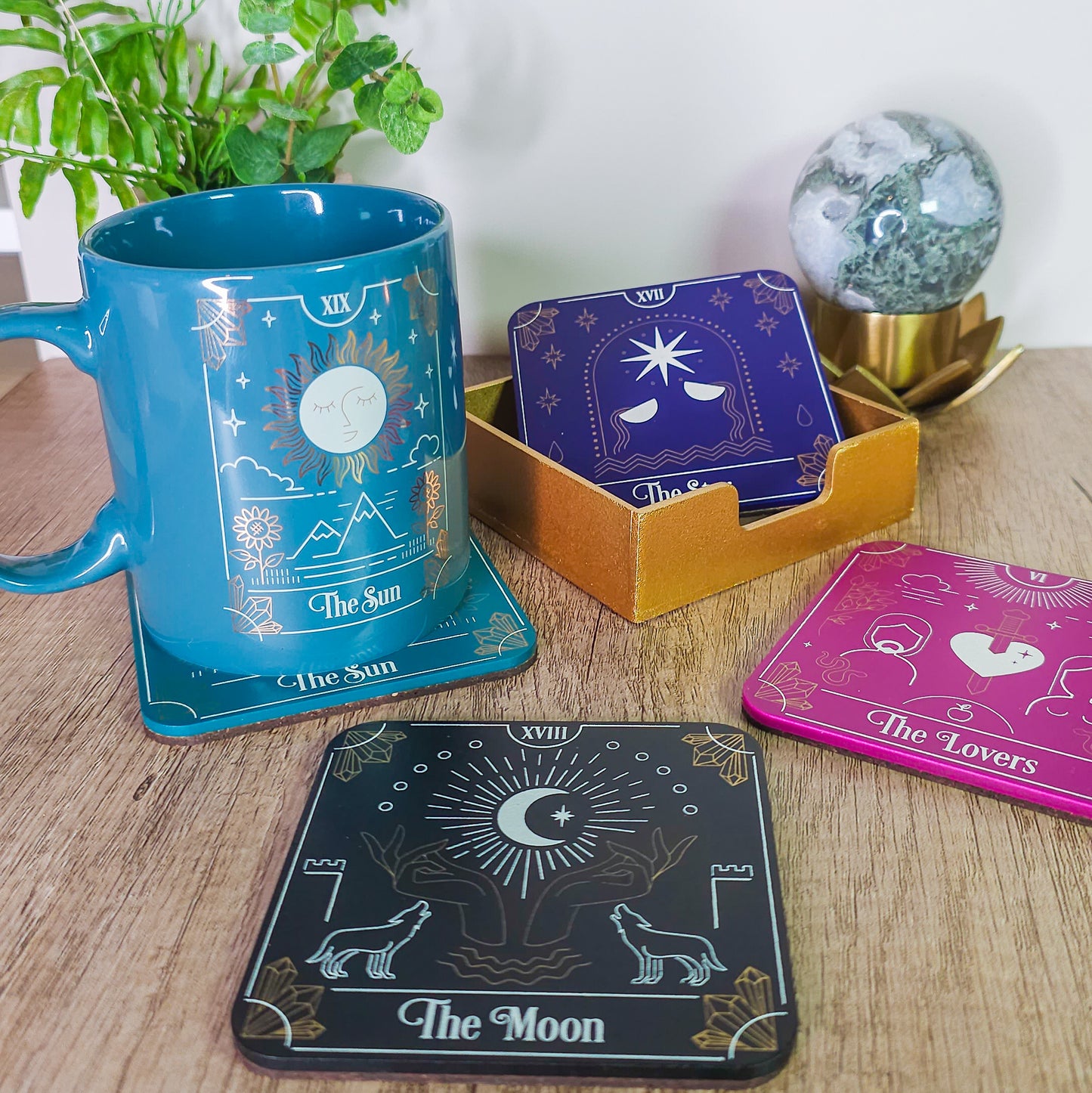4 Tarot Coaster Set