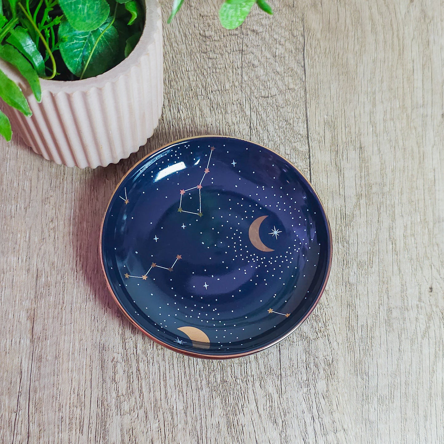 Ceramic Star and Moon Trinket Dish
