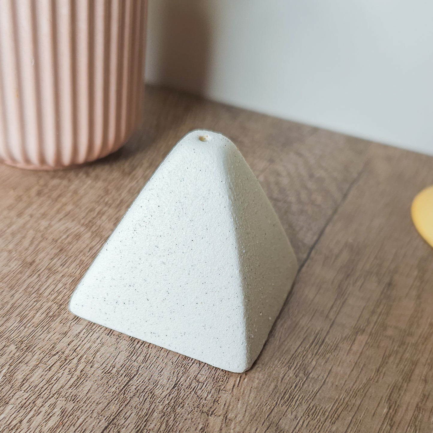 Cream Pyramid Incense Stick Holder