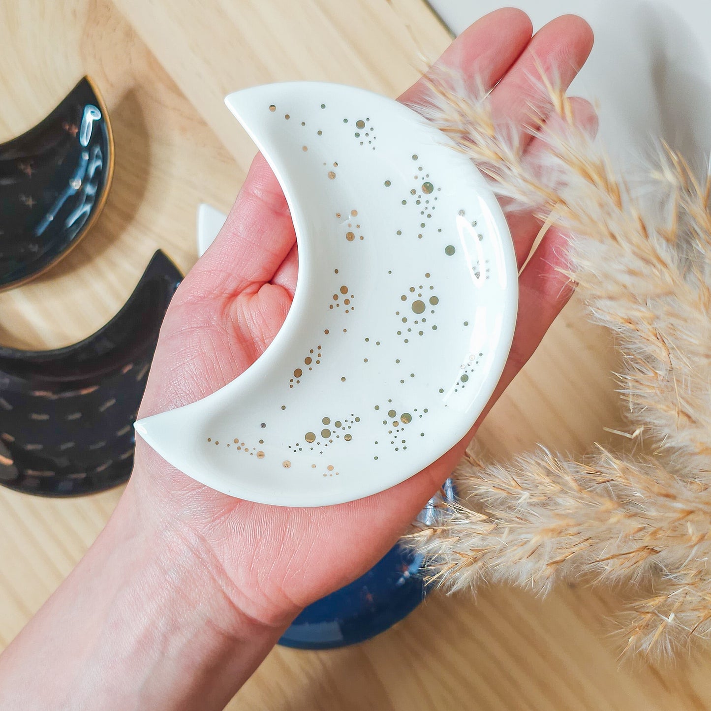 Ceramic Moon Trinket Dish