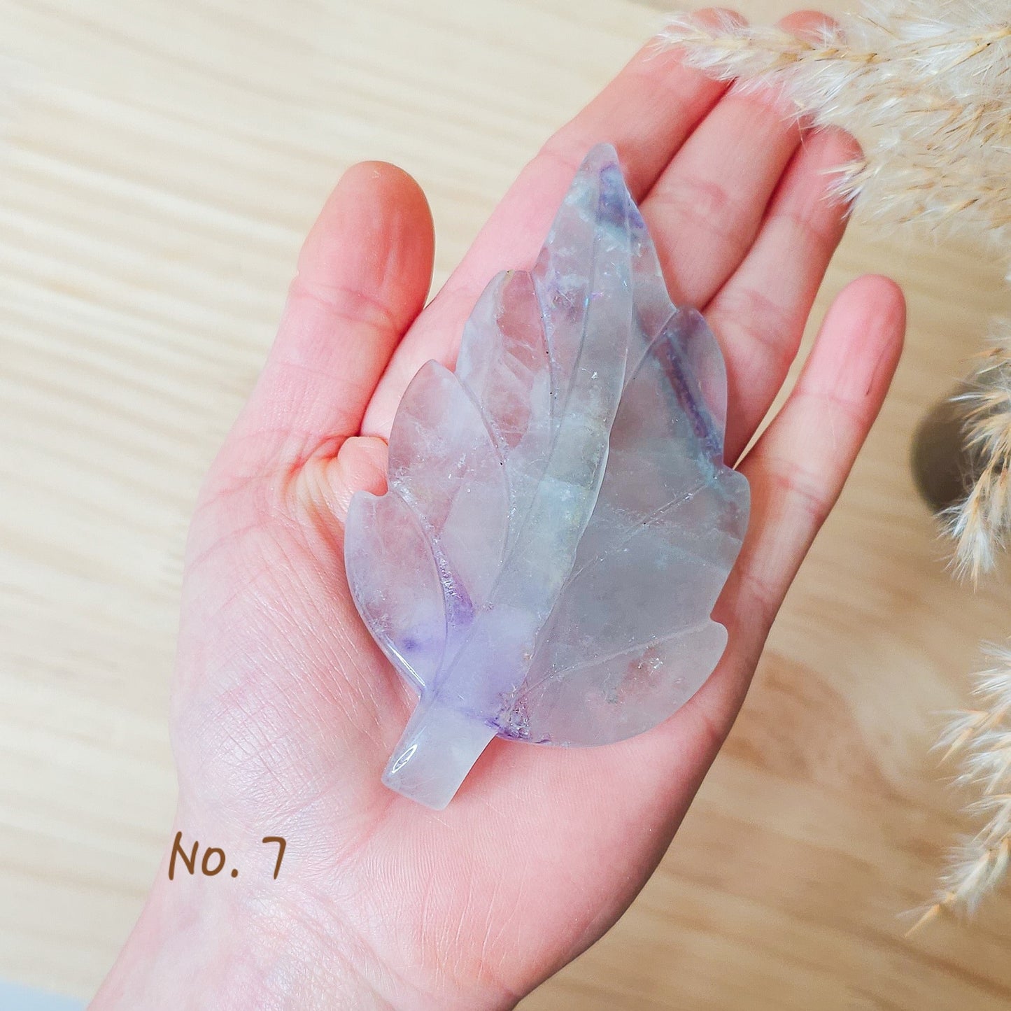 Fluorite Leaf Carvings