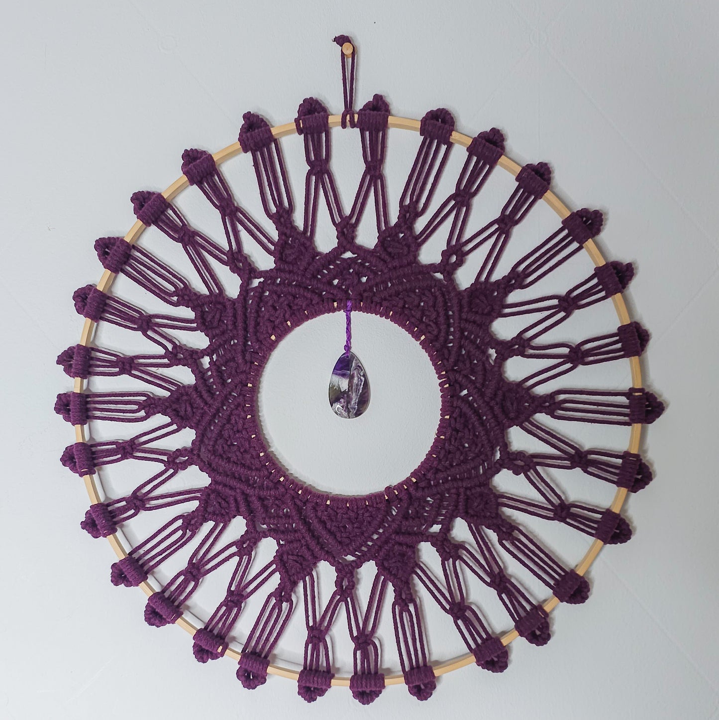 Dream Amethyst Macrame Mandala