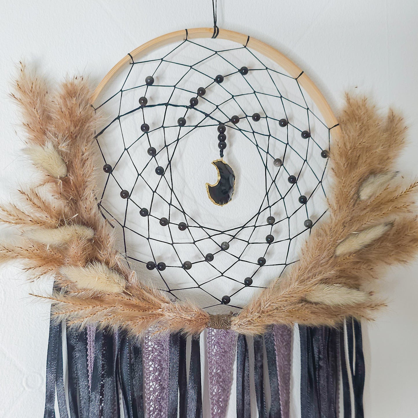 Handmade Intention Catcher with Obsidian