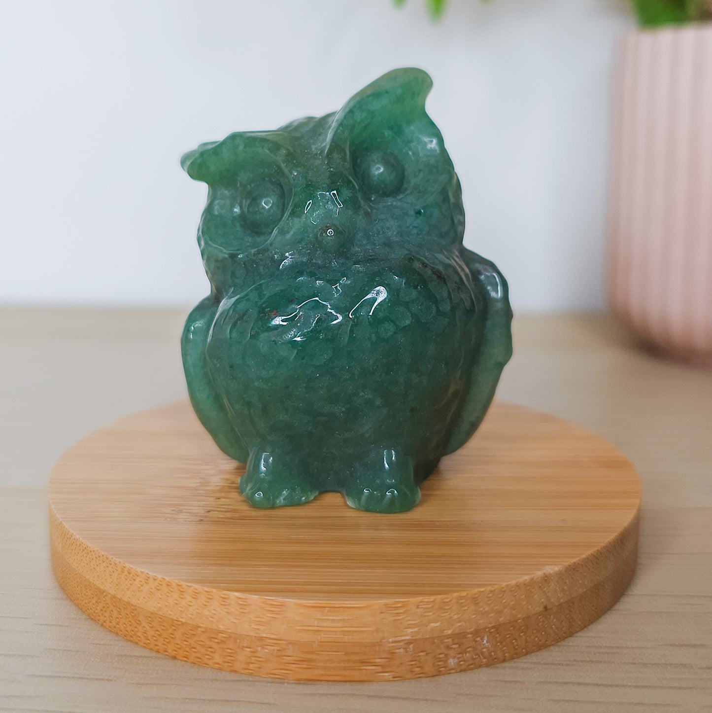 Green Aventurine Owl