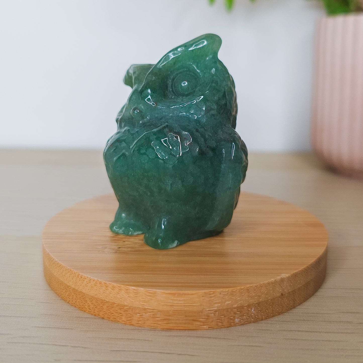 Green Aventurine Owl