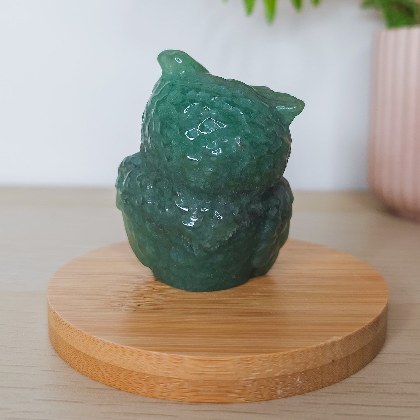 Green Aventurine Owl