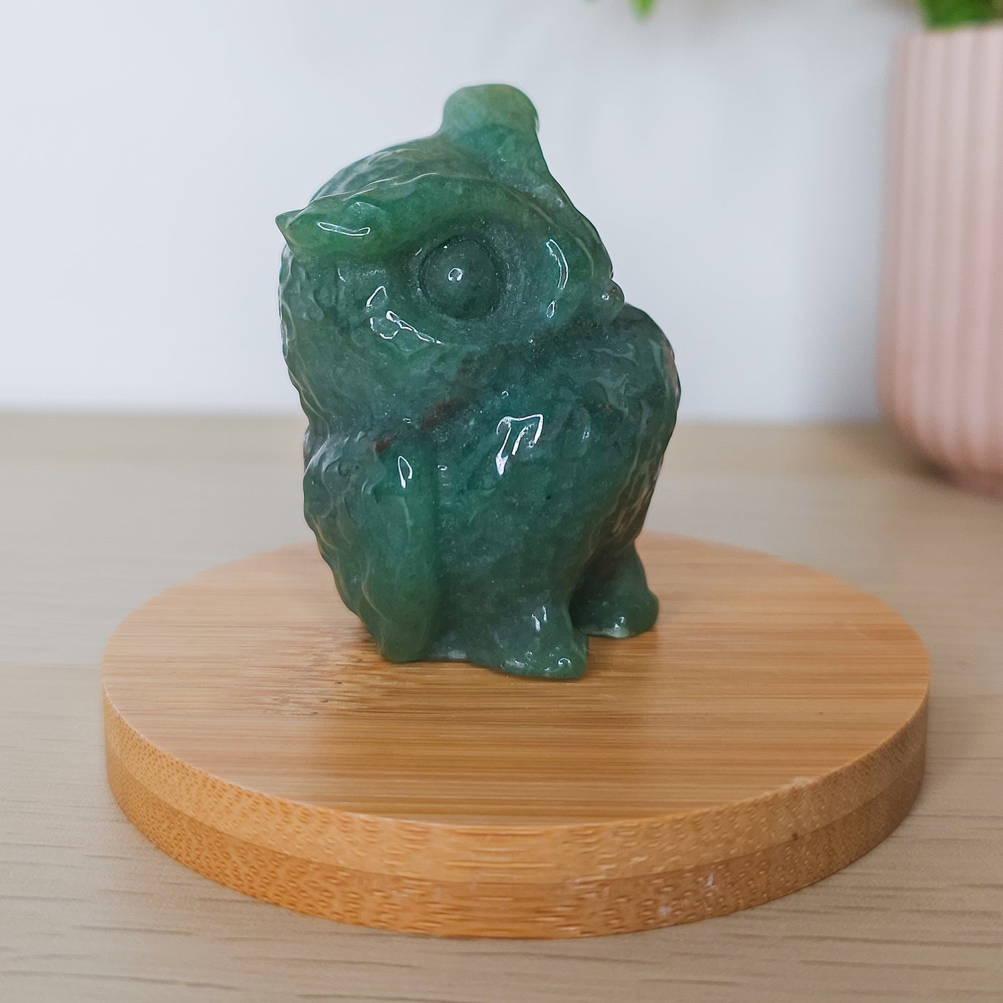Green Aventurine Owl