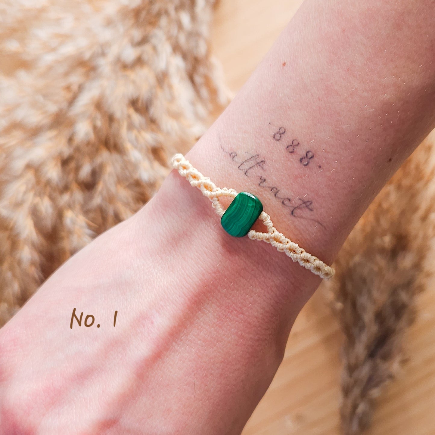 Handmade Bracelet with Malachite
