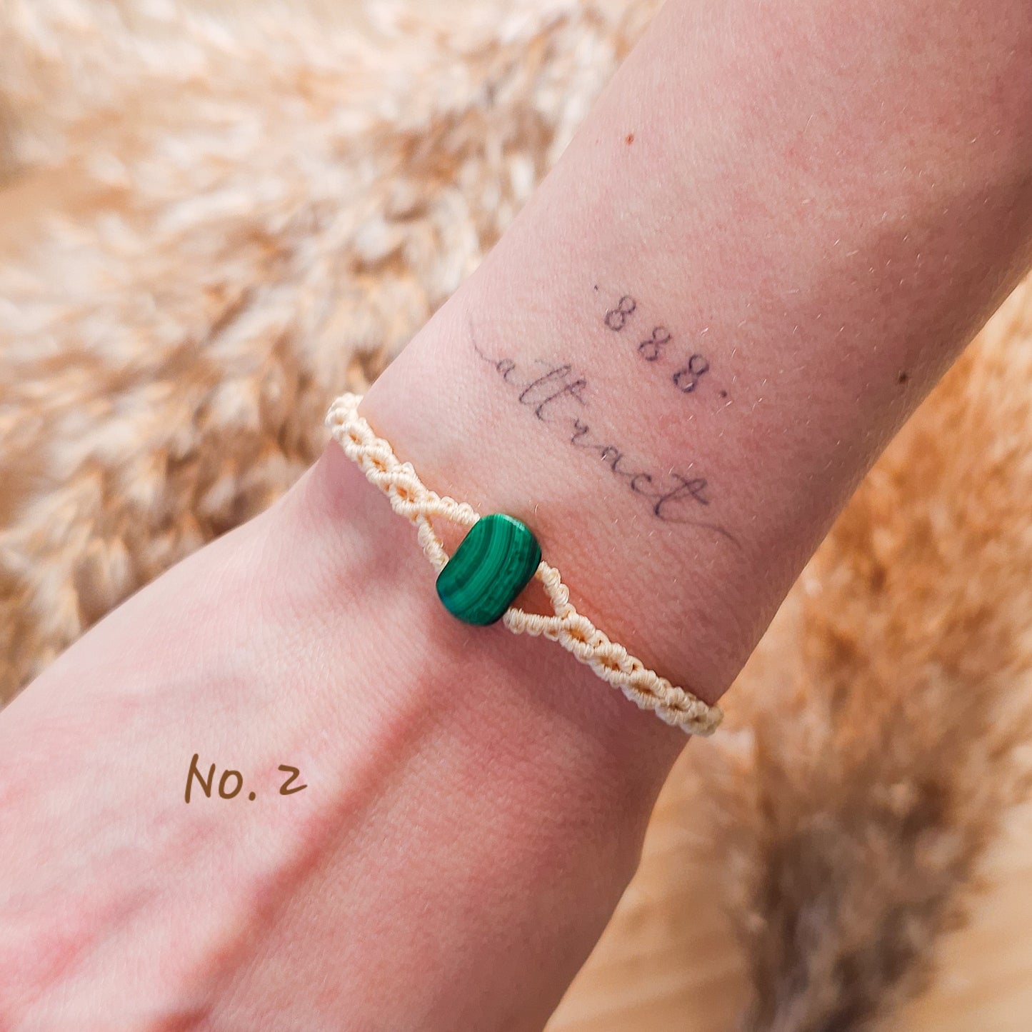 Handmade Bracelet with Malachite
