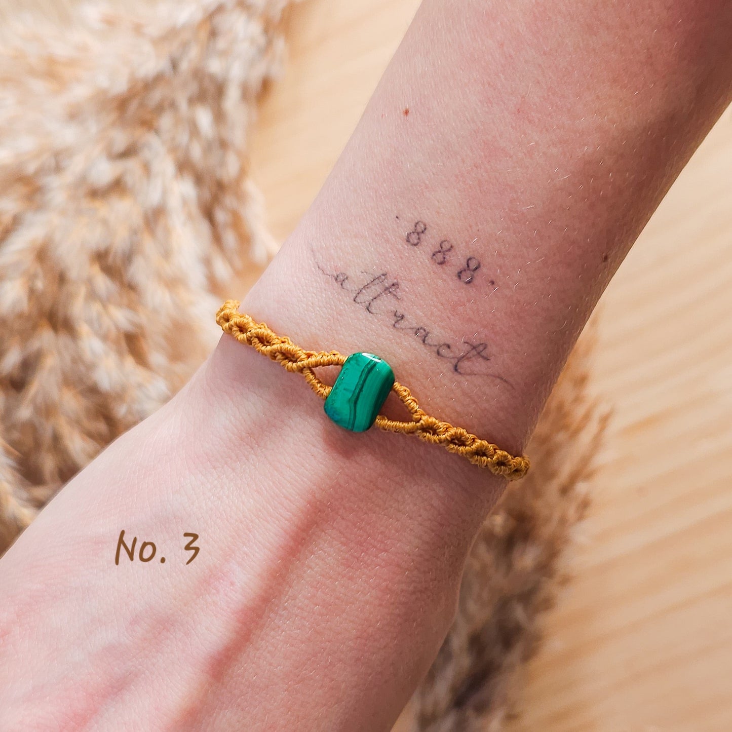 Handmade Bracelet with Malachite