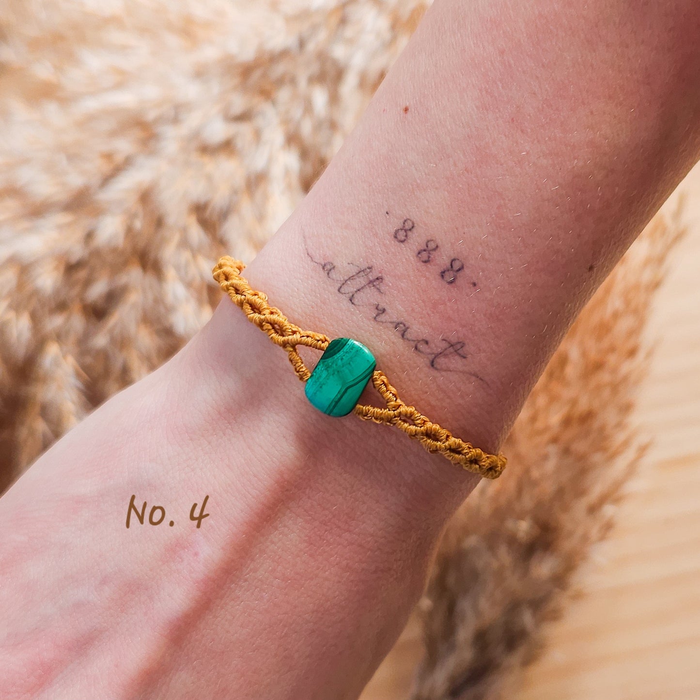 Handmade Bracelet with Malachite