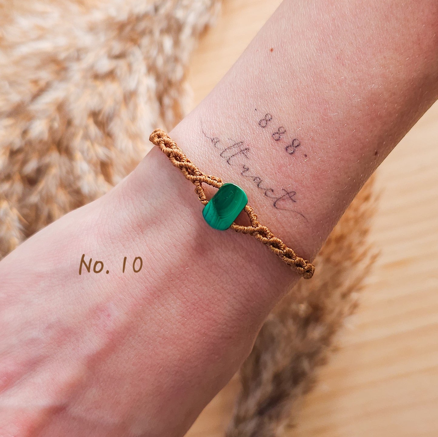 Handmade Bracelet with Malachite