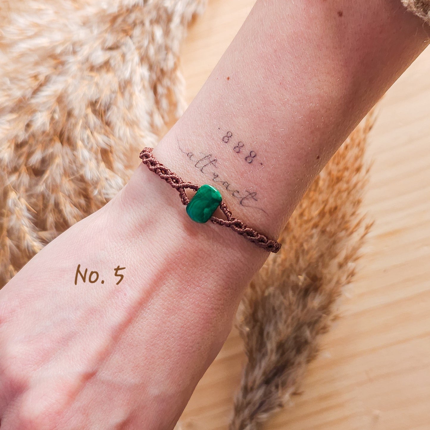 Handmade Bracelet with Malachite