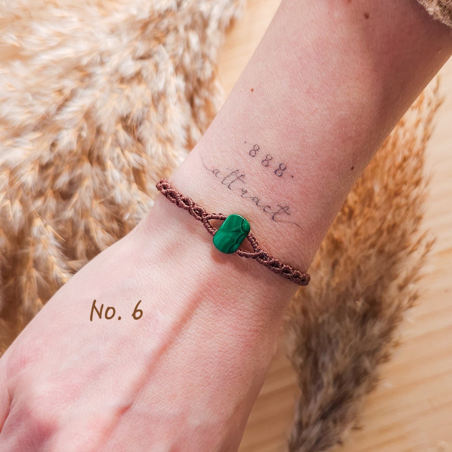 Handmade Bracelet with Malachite