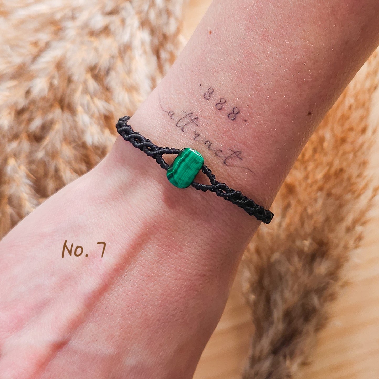 Handmade Bracelet with Malachite