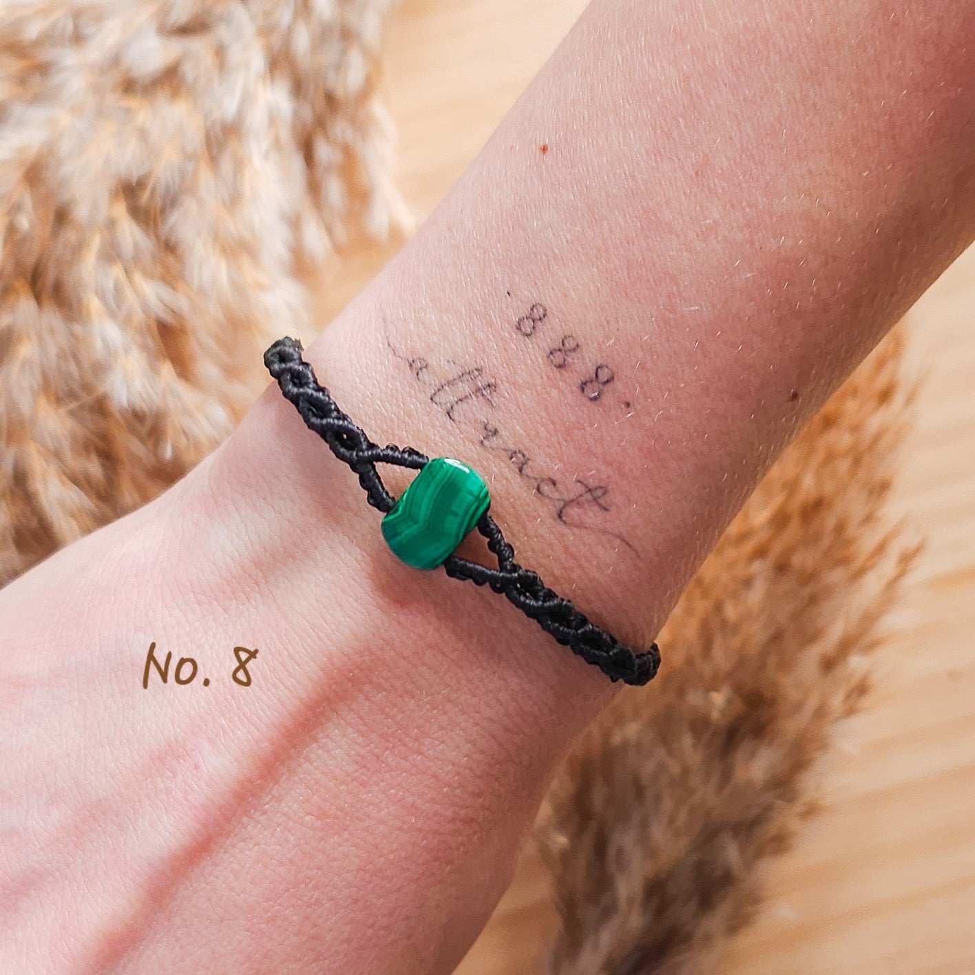 Handmade Bracelet with Malachite
