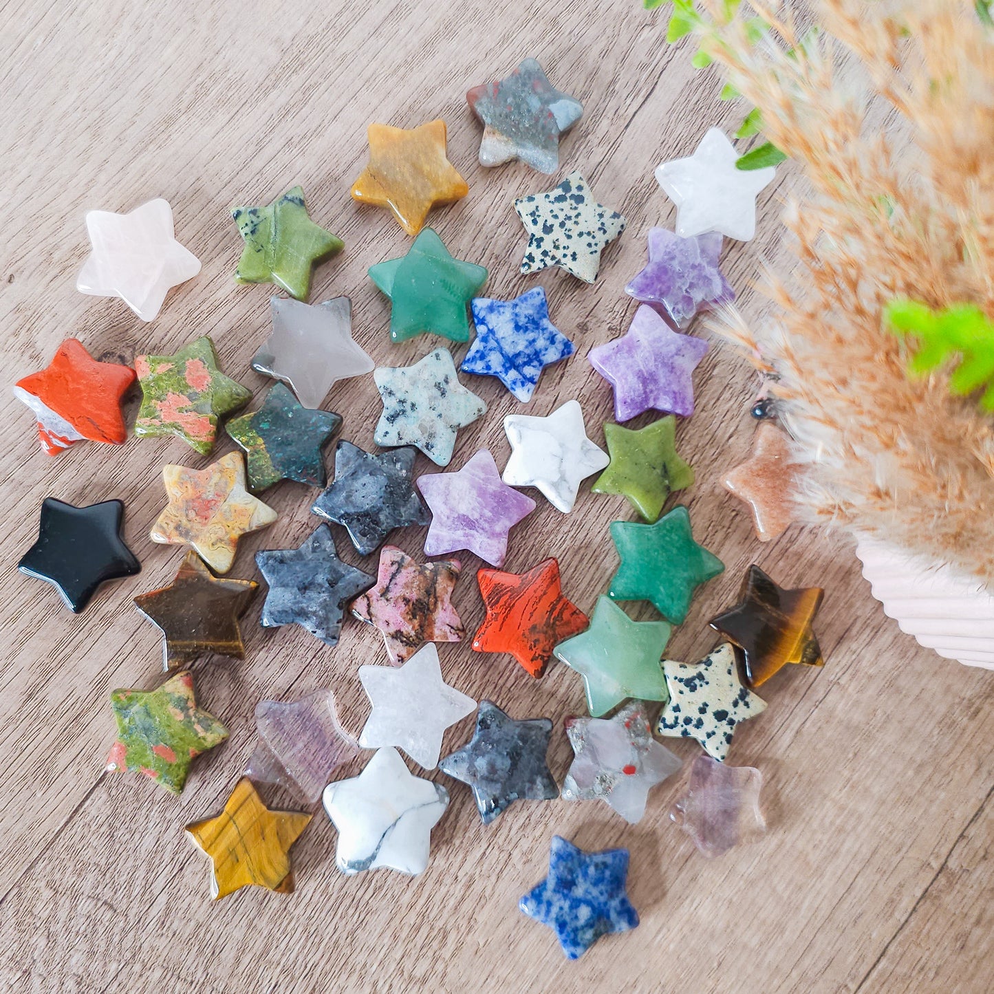 Small Crystal Star Carvings