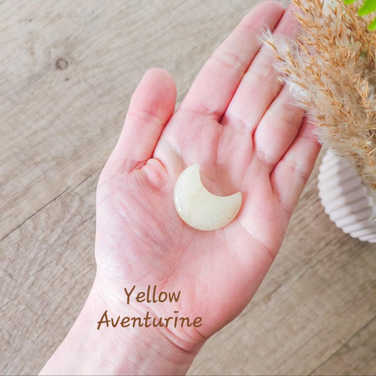 Small Crystal Moon Carving