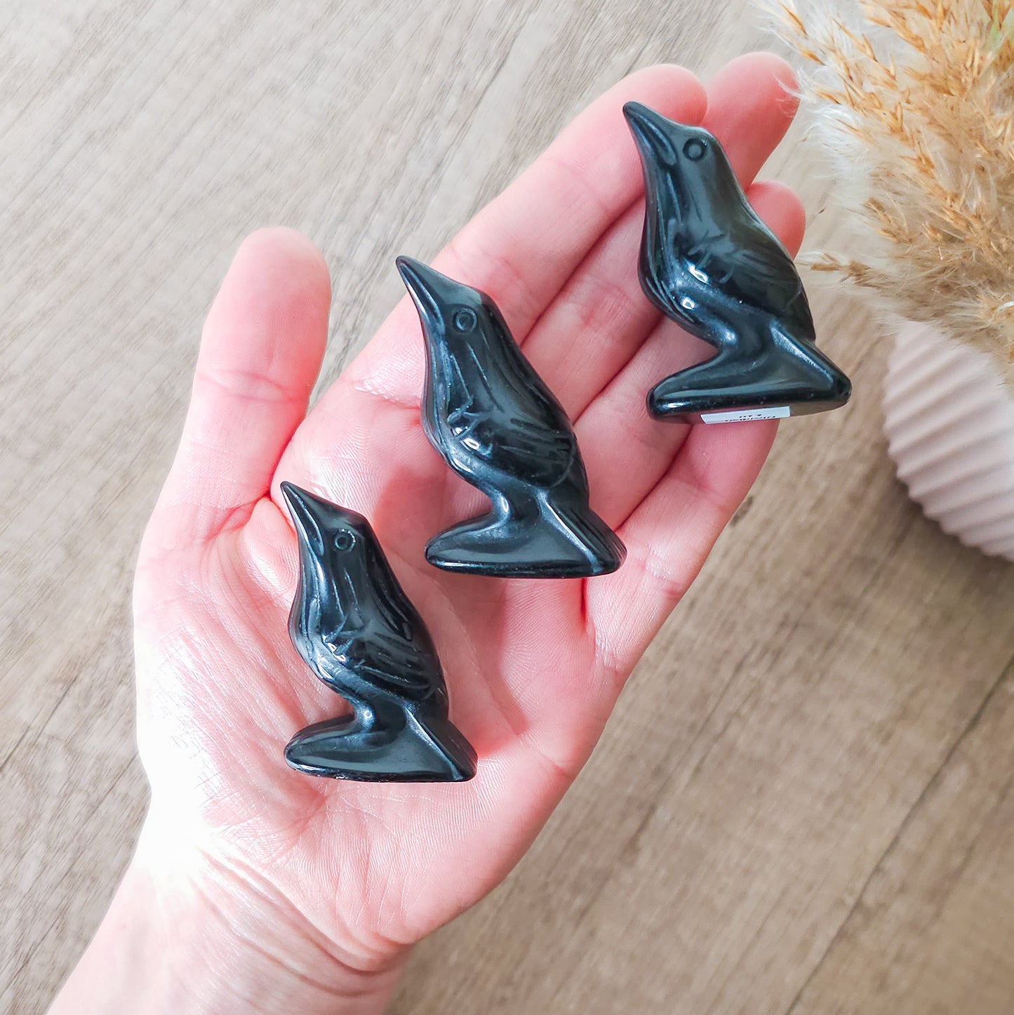 Obsidian Bird Carving