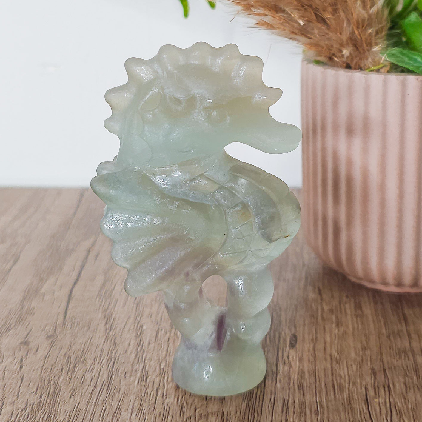 Fluorite Seahorse Carving