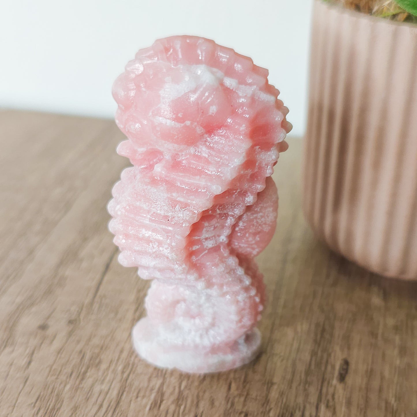 Pink Opal Seahorse Carving