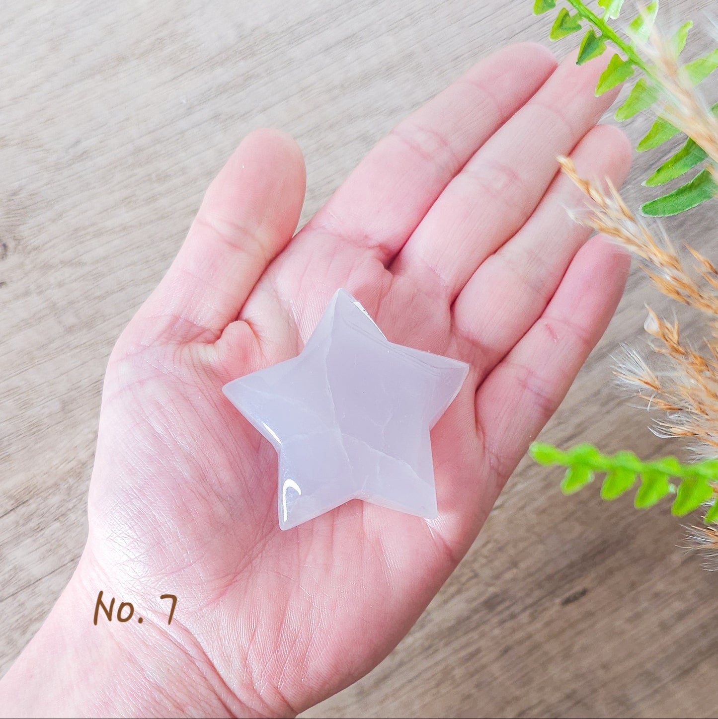 Lavender/Yttrium Fluorite Moon and Star Carvings