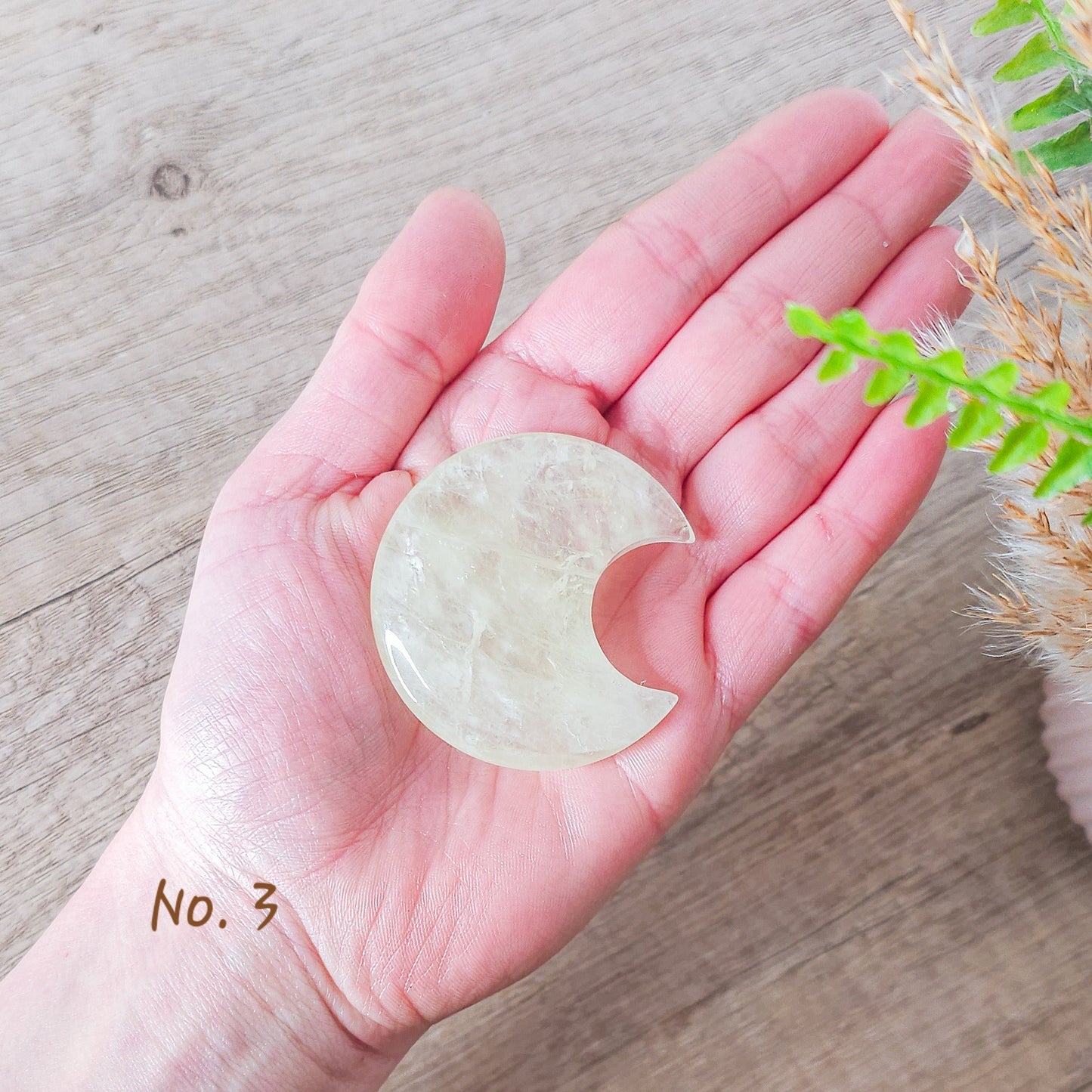 Lemon Quartz Moon Carvings