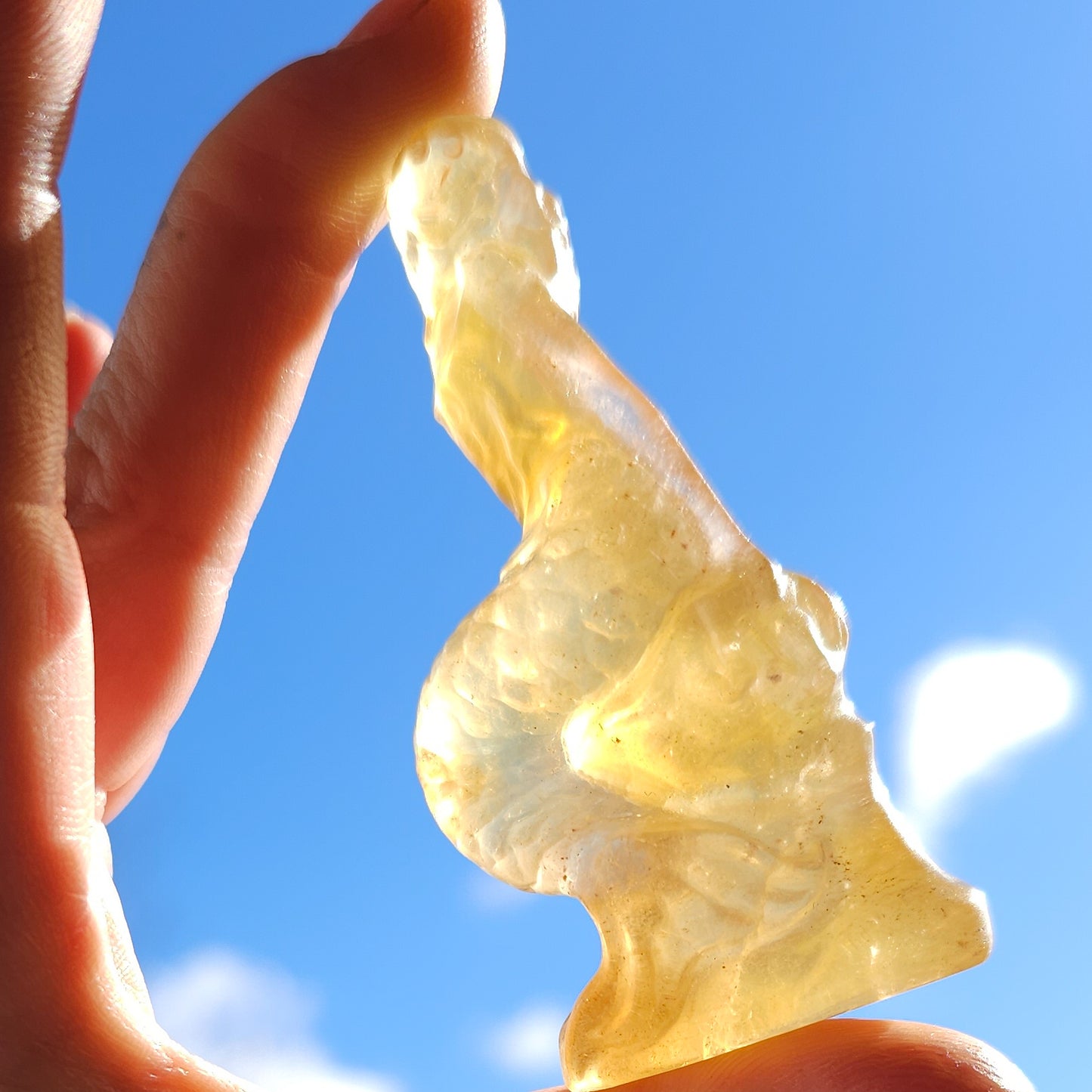 Yellow Fluorite Mermaid Carving