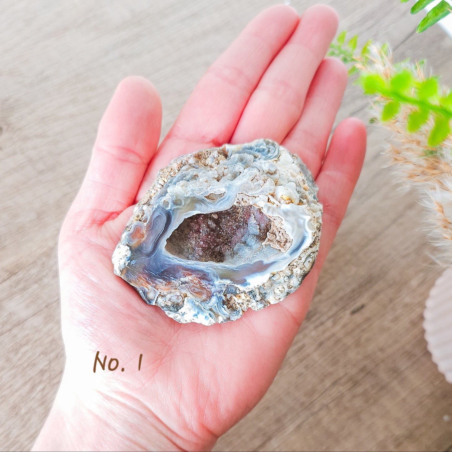 Agate Geodes with Druzy Quartz