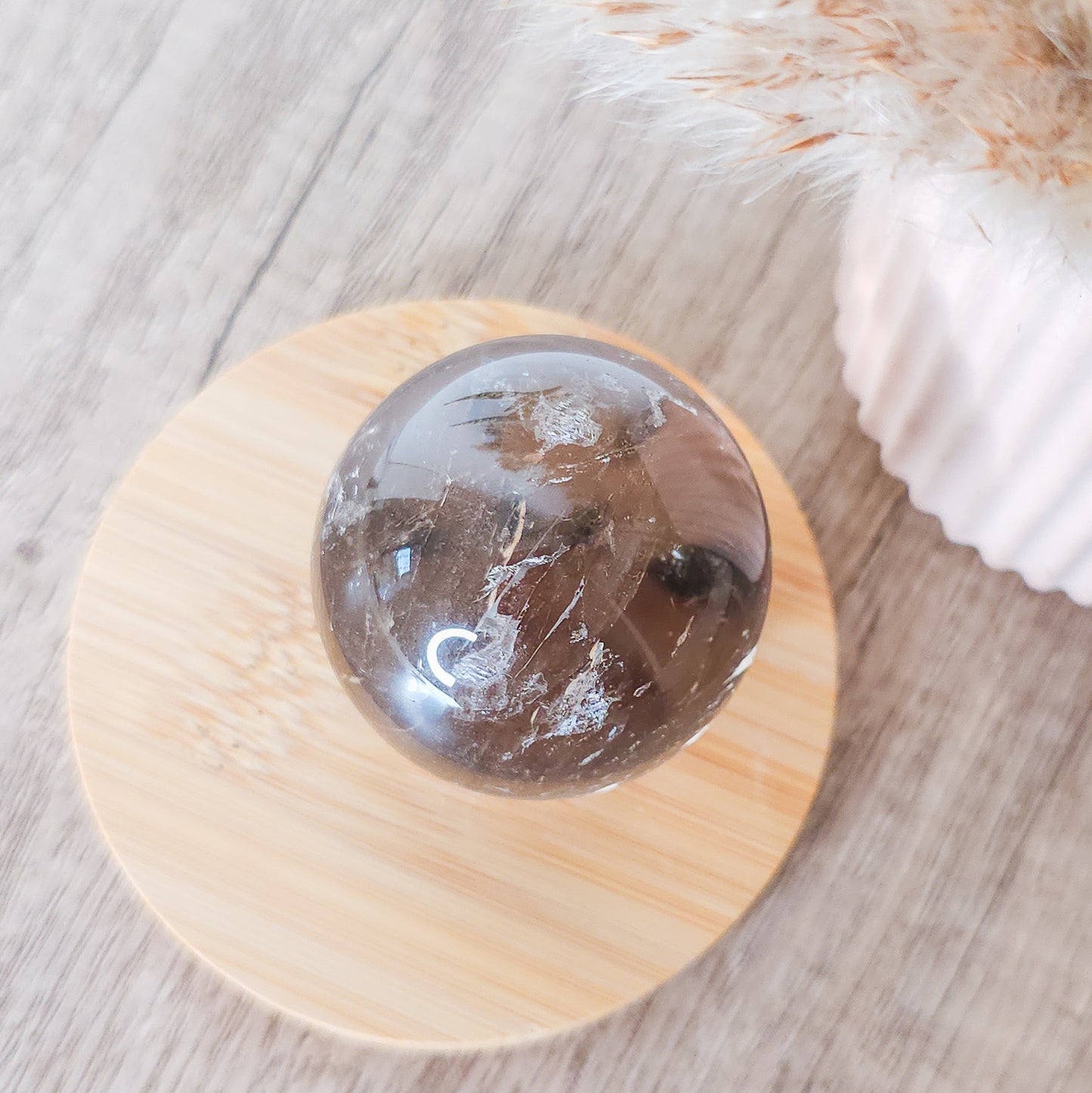 Smoky Quartz Sphere with stand