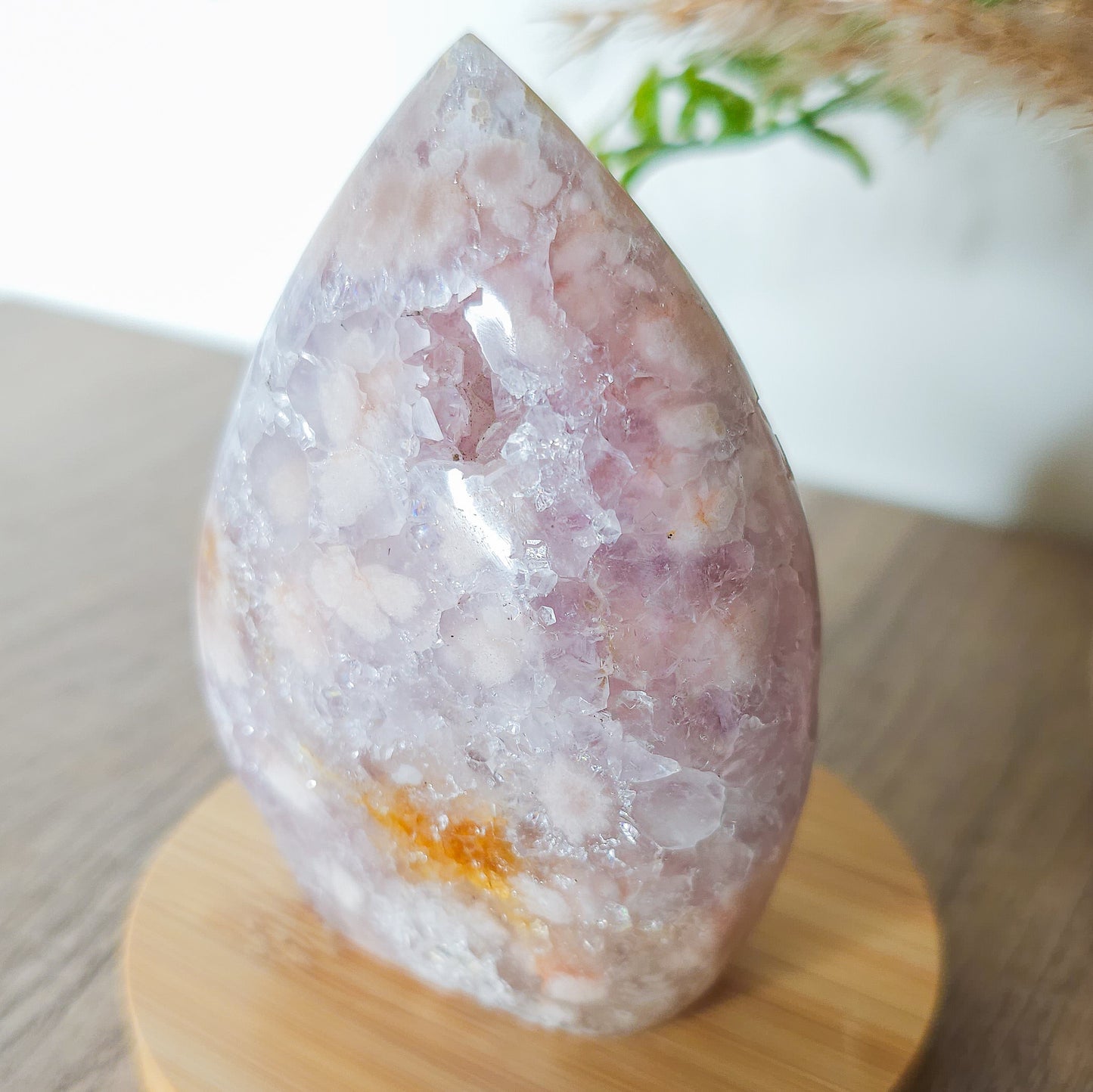 Very Sparkly Flower Agate with Lavender Amethyst and Quartz.