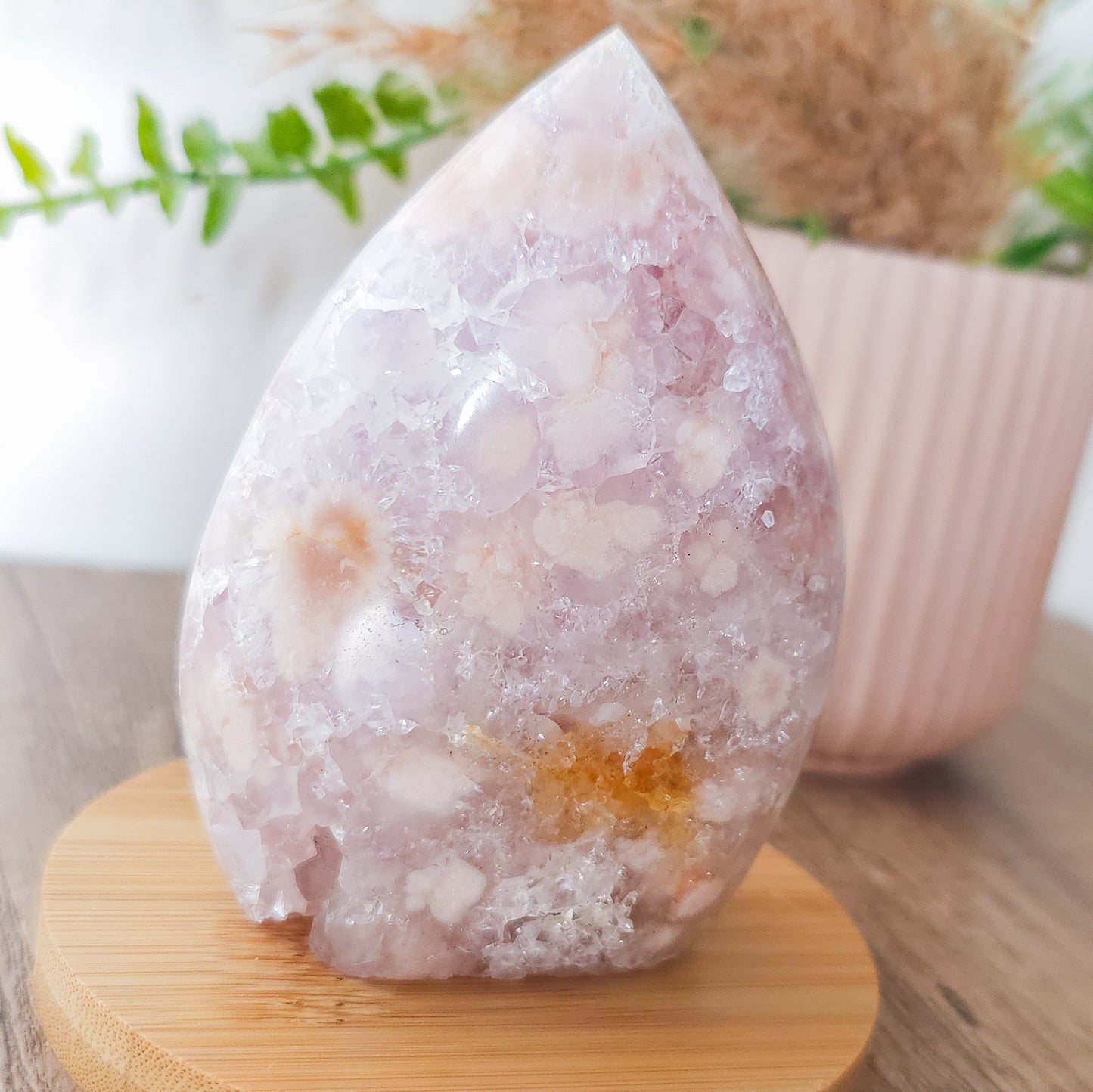 Very Sparkly Flower Agate with Lavender Amethyst and Quartz.