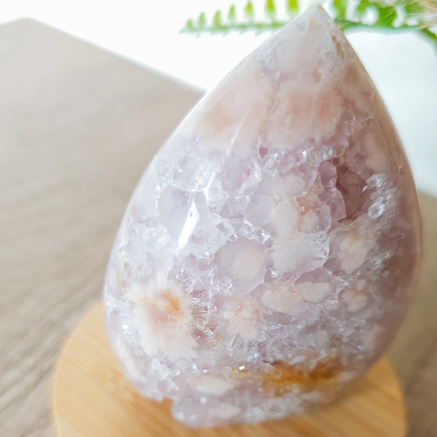 Very Sparkly Flower Agate with Lavender Amethyst and Quartz.