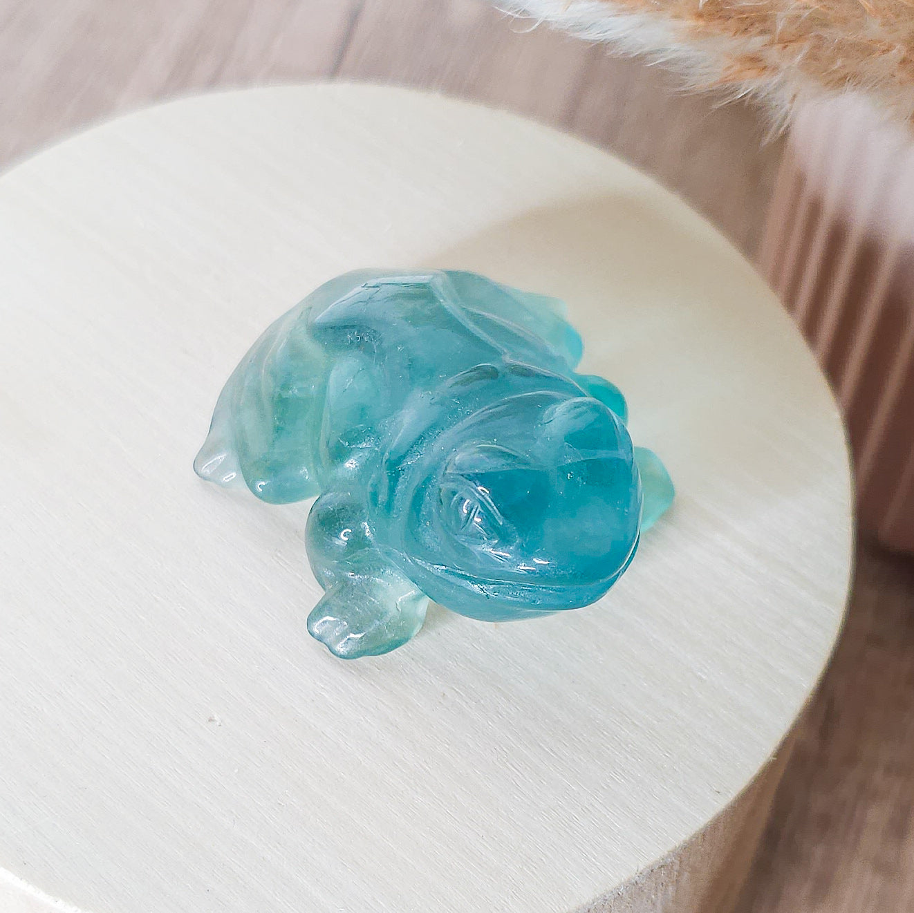 Green Fluorite Frog Carving