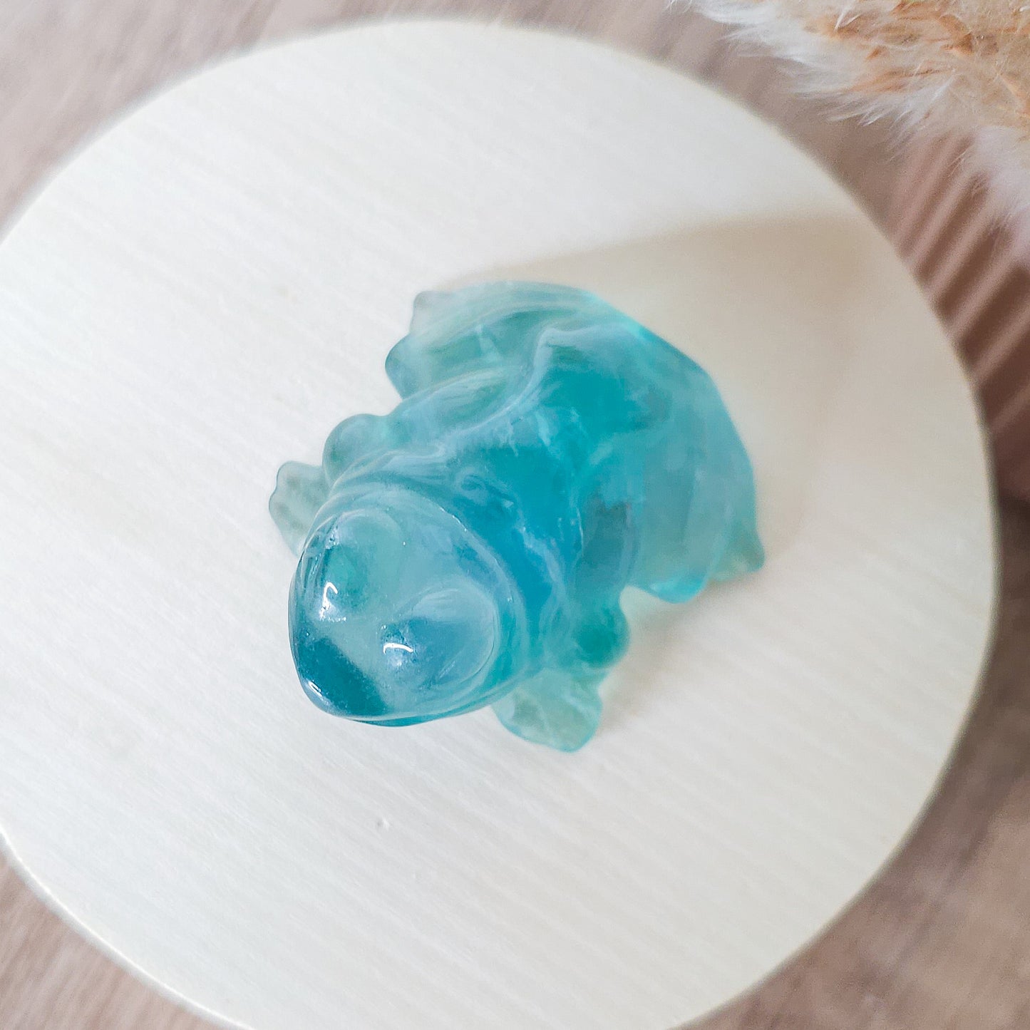 Green Fluorite Frog Carving