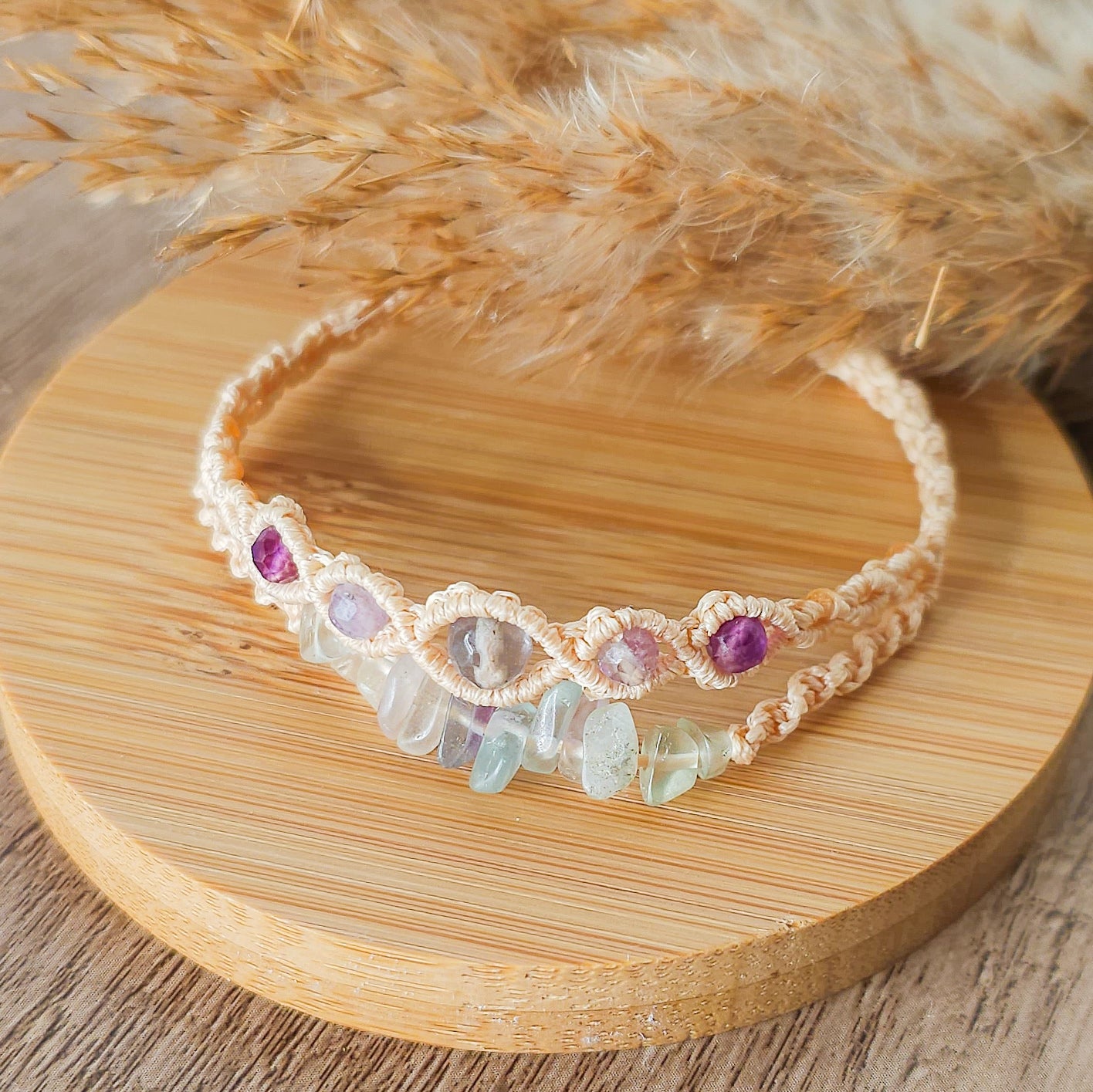 Handmade Fluorite Double Bracelet