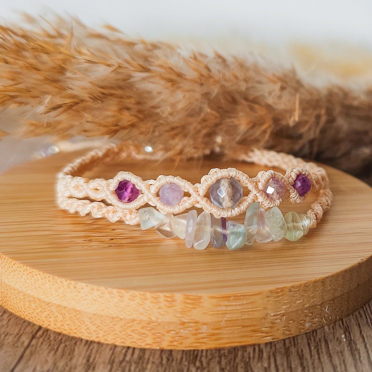 Handmade Fluorite Double Bracelet