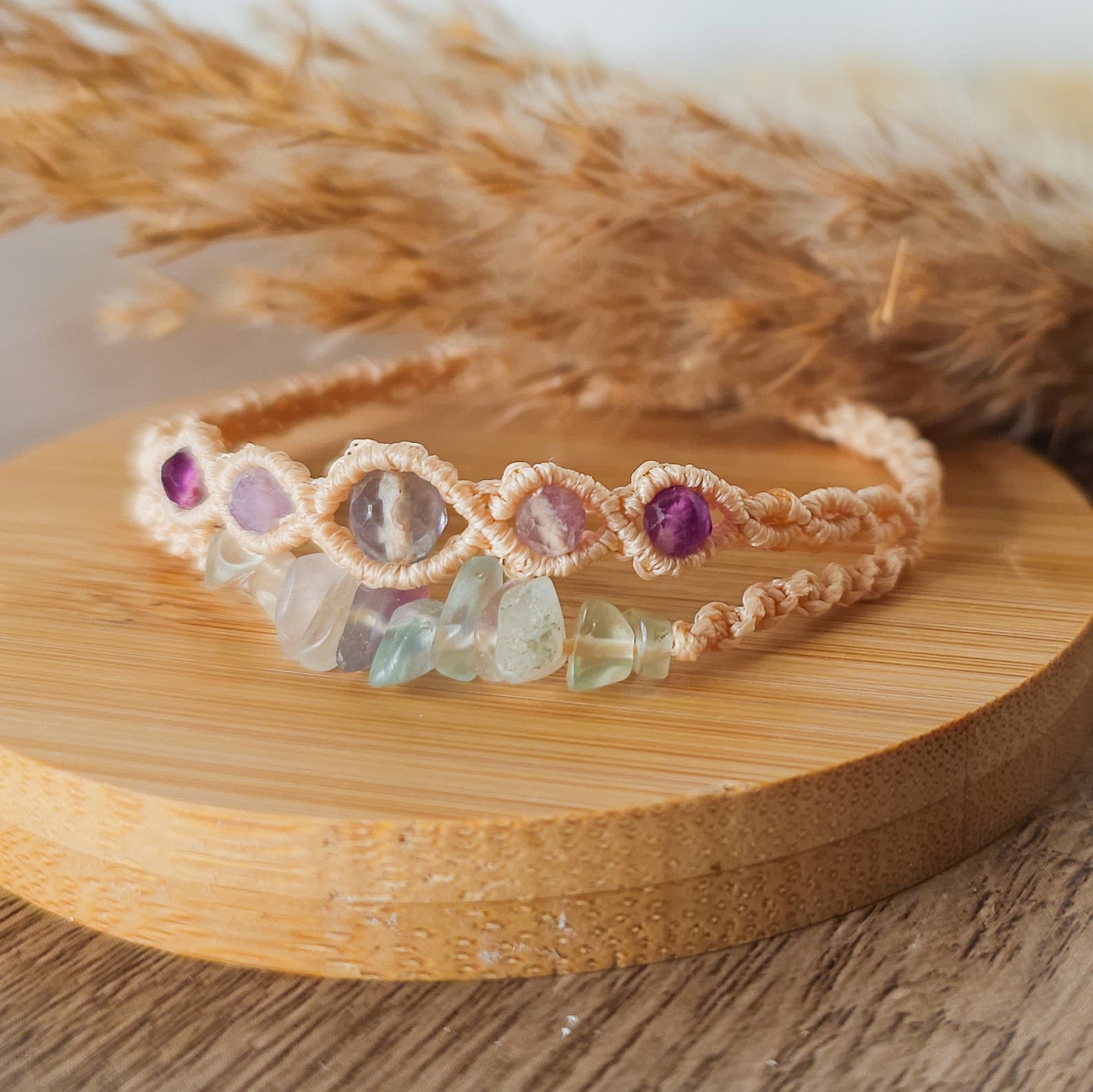 Handmade Fluorite Double Bracelet