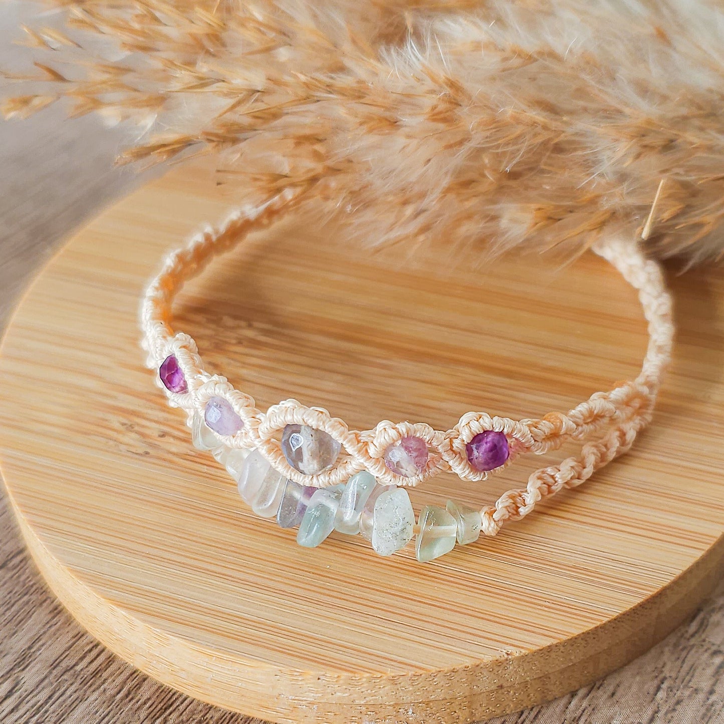 Handmade Fluorite Double Bracelet