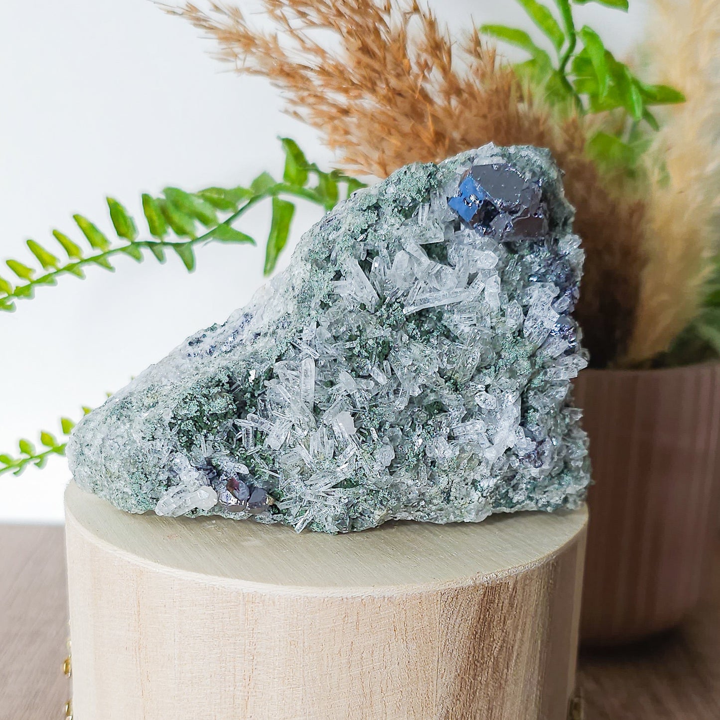 Quartz, Galena and Chlorite Specimen
