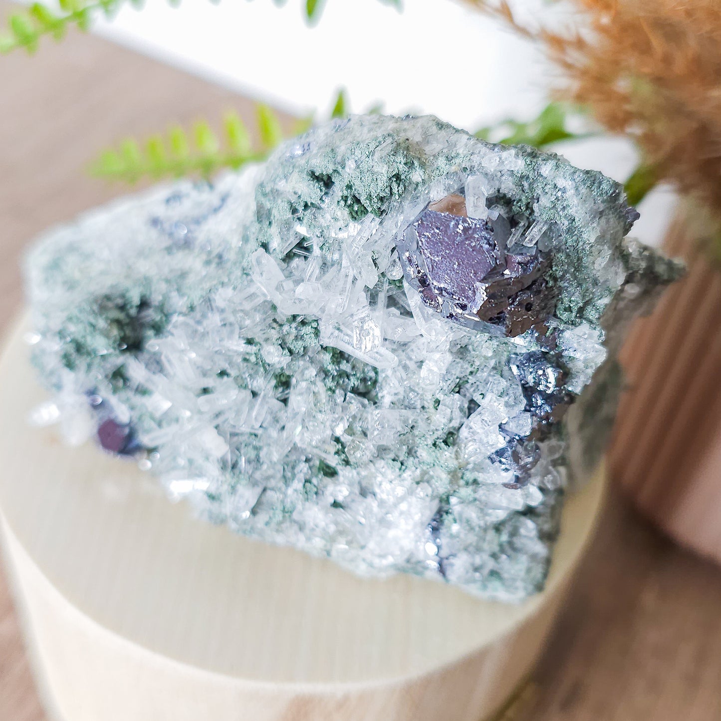 Quartz, Galena and Chlorite Specimen
