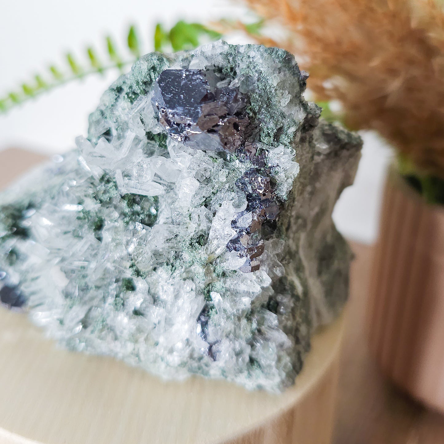 Quartz, Galena and Chlorite Specimen