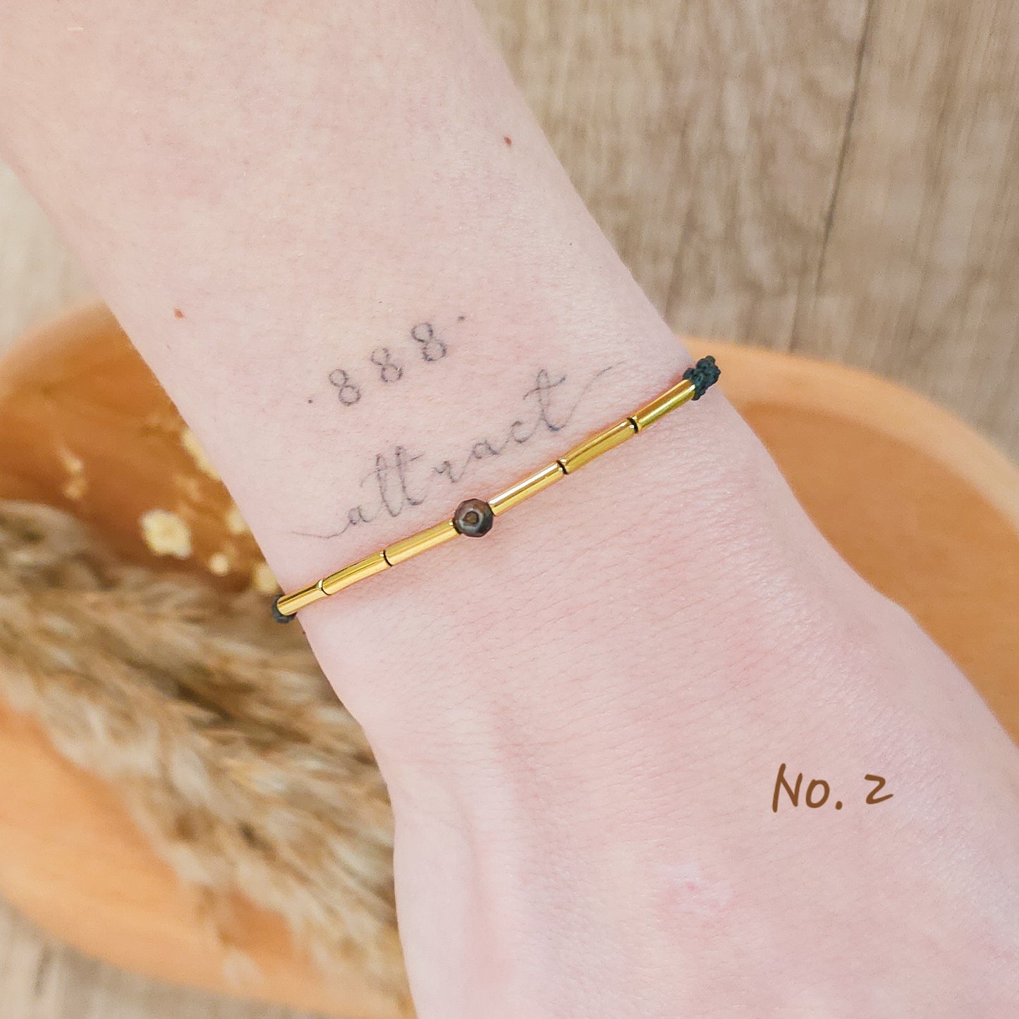 Handmade Bracelet with Gold Plated Hematite and Black Onyx