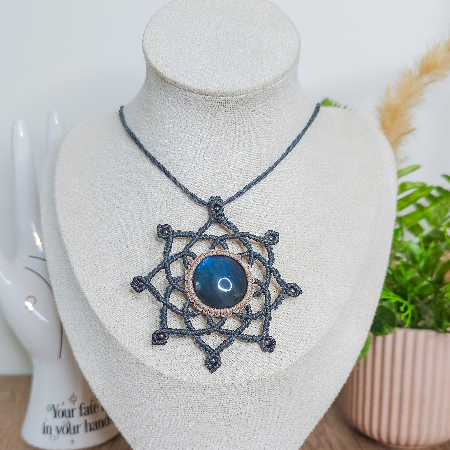 Handmade Labradorite Mandala Necklace