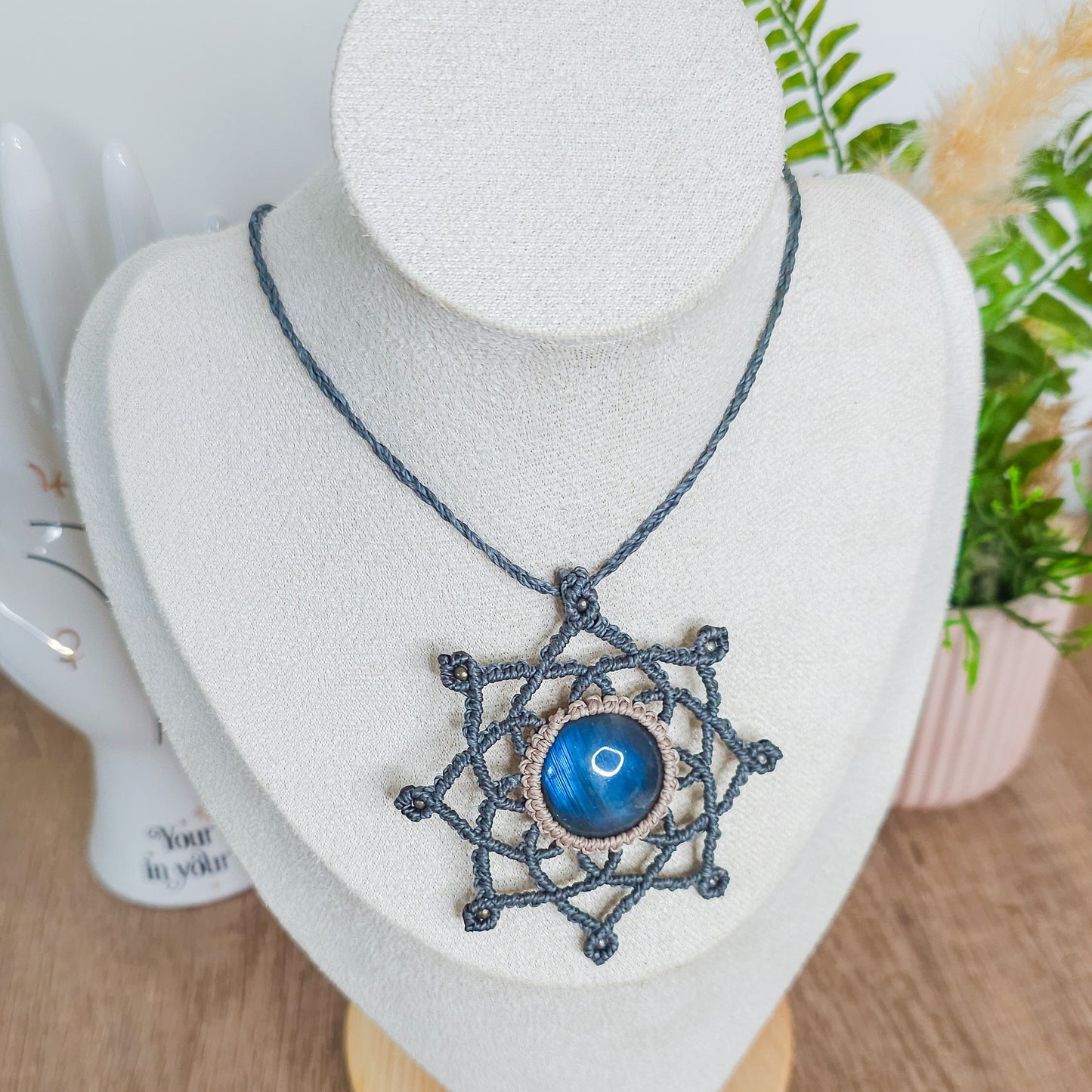 Handmade Labradorite Mandala Necklace