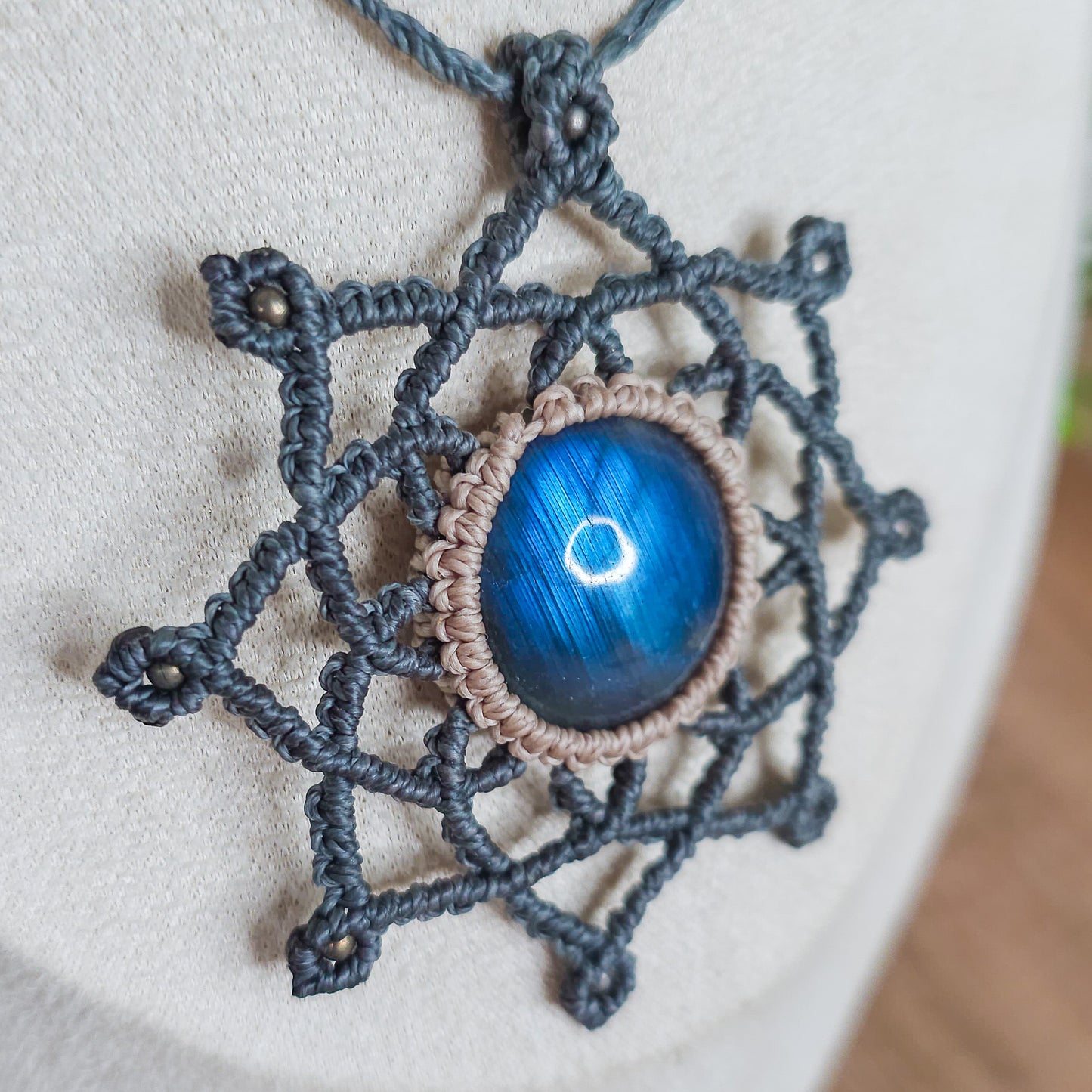 Handmade Labradorite Mandala Necklace
