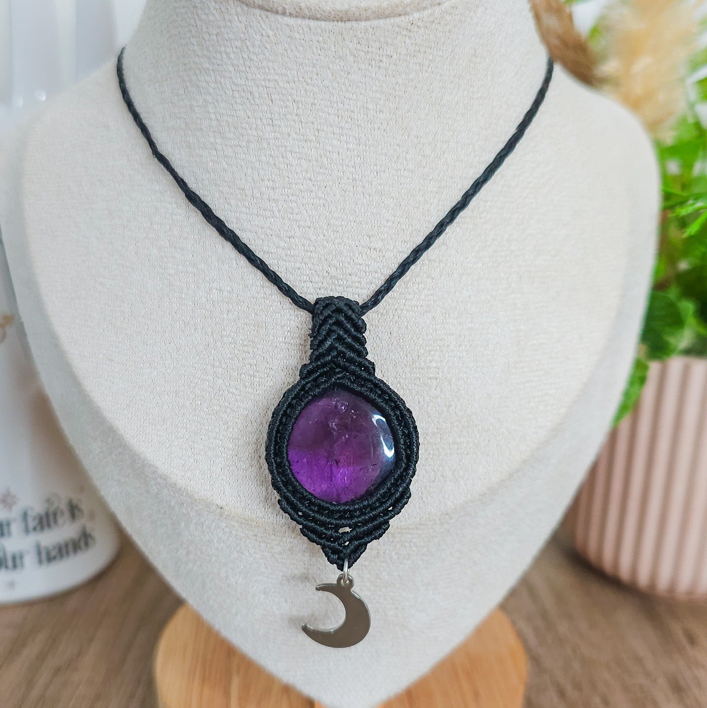 Handmade Amethyst Lunar Necklace