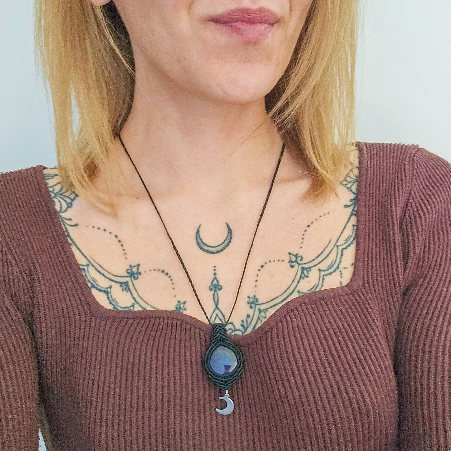 Handmade Amethyst Lunar Necklace