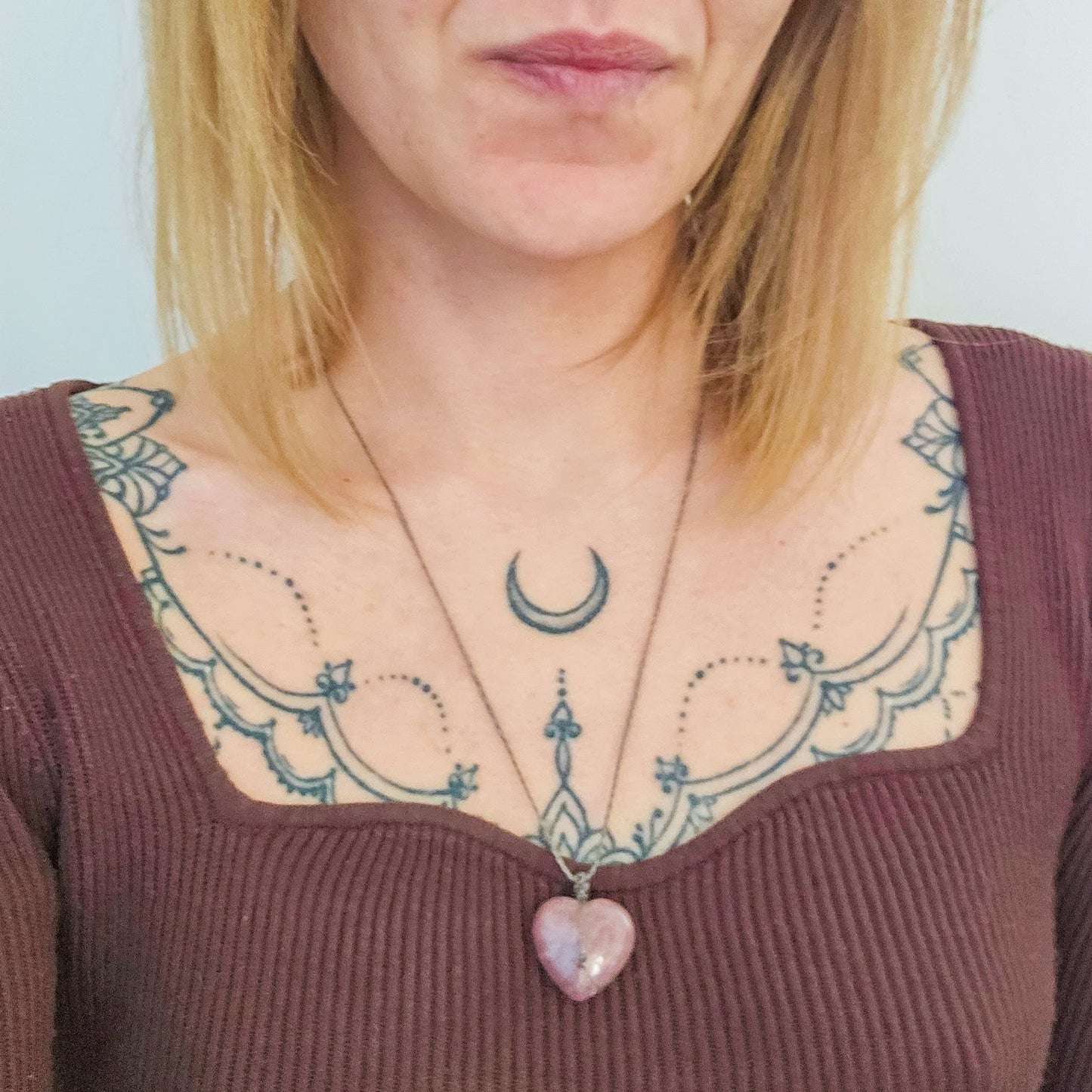 Handmade Purple Aventurine Heart Necklace