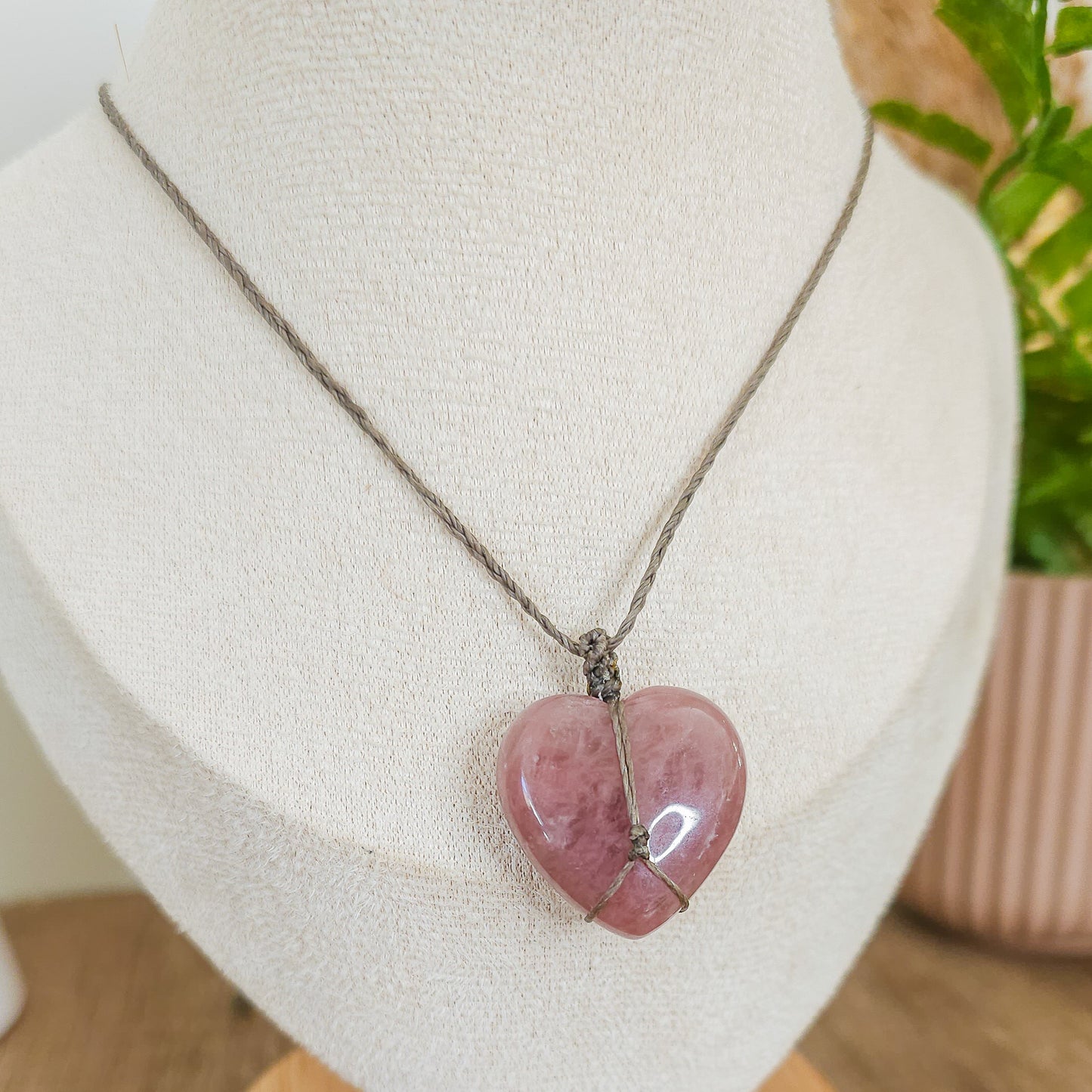 Handmade Purple Aventurine Heart Necklace
